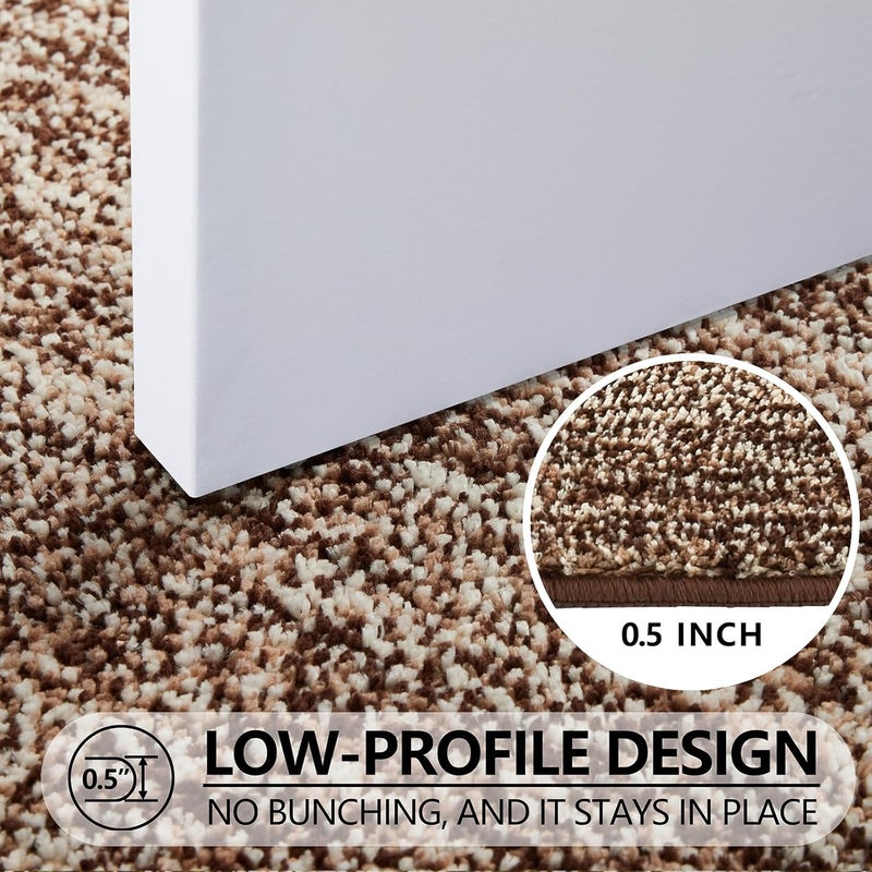 REFETONE Indoor Doormat, Front Door Mat 32"x48" Absorbent Rubber Backing Non Slip Door Mats, Washable Low-Profile Inside Floor Mat Door Rugs for Entryway, Resist Dirt Mud Mat for Dogs, Coffee/Brown - Image 3